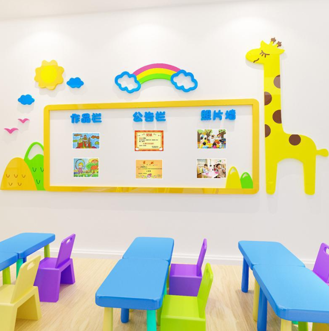 深圳利鑫廣告制作安裝文化墻-幼兒園照片公告欄、墻貼裝飾、早教培訓(xùn)中心、學(xué)校文化墻