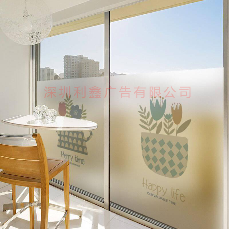 深圳磨砂貼廠家-定制辦公室玻璃磨砂貼uv打印隱私區(qū)域貼超透玻璃貼