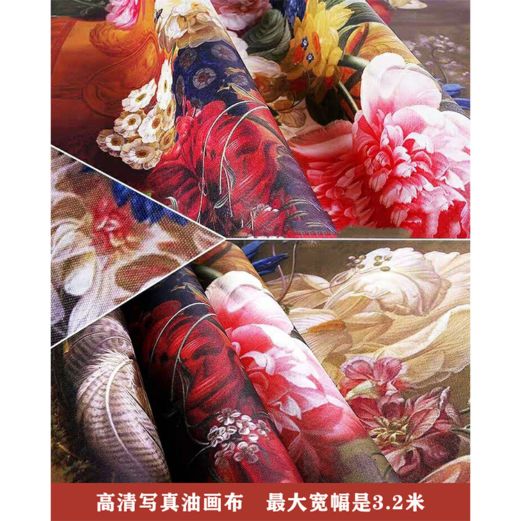 UV打印油畫布 純棉 企業(yè)文化廊油畫布畫框 高清寫真畫面制作